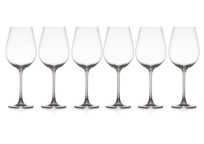 מארז 6 כוסות קריסטל בוהמיה בנפחים שונים כוס יין אדום קלאסית