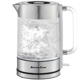 קומקום זכוכית במראה צילינדר אלגנטי נקי וידית אקרילית משתלבת באופן מושלם במראה הנקי של הקומקום תכונות המוצר :  נפח 1.8 ליטר הספק 2000W גוף חימום נסתר מדיד מים תאורת LED בזמן ההפעלה .