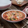 צלחת פסטה פס שחור אדום  ®CORELLE