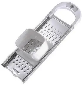 מגרדת נירוסטה בצקיות – שפצל קוק שופ ממשיכים להביא אליכם את מיטב הפתרונות הנדרשים לכם לעל מנה לכל אירוע ומשתדלים שתהיה הטובה ביותר!  מידות: 33X11X6 ס"מ  עשוי נירוסטה איכותית  מתאים לשטיפה במדיח הכלים מחסנית נשלפת לאחסון וניקוי נוחים  מרווח מיוחד בתחתית המכשיר להנחה על דופן הסיר לעבודה נוחה ובטוחה ידית אחיזה נוחה וחזקה לשימוש נוח