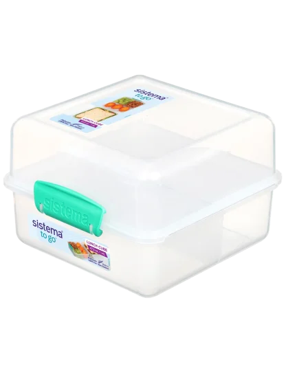 קופסת אוכל סיסטמה 1.4 ליטר עם חלוקה פנימית הקופסה האולטימטיבית לבית הספר ולעבודה