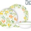 סט צלחות קורנינג 18 חלקים דגם Contemporary Fruit הכולל: 6 צלחות מנה עיקרית,6 צלחות מנה ראשונה, 6 קעריות מרק - ניתן לרכוש גם בנפרד או בהרכבים שונים על פי בחרית הלקוח