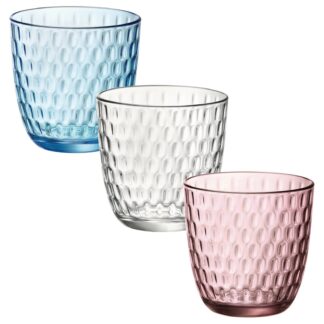 כוסות איטלקיות בעיצוב נקודות מושלם בשלושה צבעים לבחירה נפח 290 מ"ל