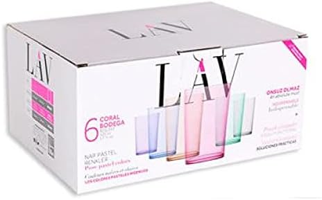 כוסות צבעוניות 6 יח' - LAV Coral Bodega