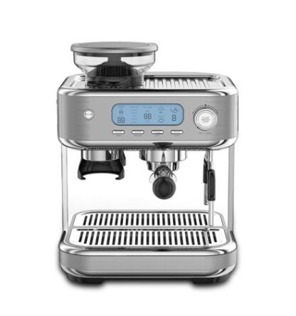 מכונת בריסטה דיגיטלית להכנת קפה איכותי כולל טחינת פולי קפה הקצפה שליטה בטמפרטורה ולחת ועיצוב מרשים