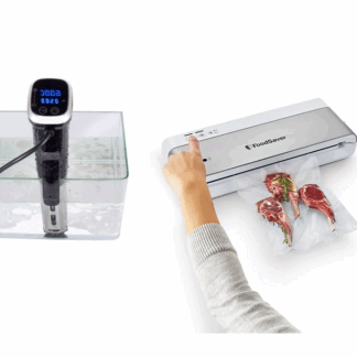 בשר מכינים כמו מקצוענים ! אם אתם או מישהו יקר לכם אוהב בשר כדאי שתצעידו אותו לשלב הבא עם ערכת הסו-וויד המושלמת הערכה כוללת: מכשיר SOUS VID 1200W מערכת ואקום אוטומטית FoodSaver -COMPACT SEALER VS0100X מיכל מים 11 ליטר 12 חודשי אחריות יבואן רשמי