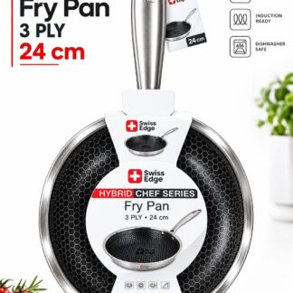 מחבת נירוסטה היברידית Swiss Edge Hybrid Chef Series 3-PLY - 24 ס"מ