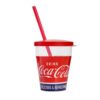 כוס שתייה רב פעמית עם מכסה וקש - Coca-Cola® Snips