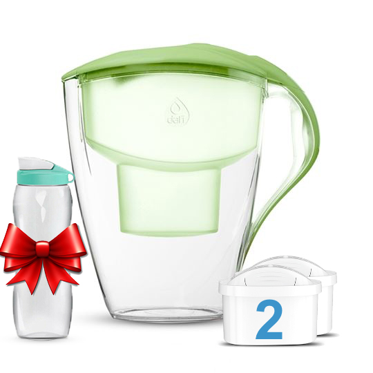 למה לרכוש כד של DAFI ? כי עכשיו יש מבצע מטורף בנוסף לכד ושני הסננים מקבלים גם בקבוק ספורטי איכותי מבית דאפי במתנה כן במתנה קנקני פילטר מודרניים של דאפי הם מכשירי מטבח פונקציונליים המטהרים מי ברז מכלור. מחטאים ביעילות מפני זיהומים ומתכות כבדות שעשויות להימצא בהם. צורות יעילות ועדינות, יחד עם טכנולוגיה איכותית, יוצרות מוצרים שימושיים ביותר במטבח. המראה האסתטי והמודרני שלהם הופך אותם גם לקישוט מטבח. מצוידים במחוונים מיוחדים, הם מזכירים לכם להחליף את מסנני דאפי שלכם מדי חודש. כי הם פשוט משחררים אתכם מקנית מים מינרלים סחיבות ומשקלים וחוסכים מלא כסף ! נתונים נוספים: נפח כולל 3 ליטר שיודעים לייצר 1.5 ליטר של מים מסוננים  אפשרות סינון של עד 200 ליטר לסנן אחד  מחוון המראה לנו מתי צריך להחליף את הסנן בחדש  חסכוני לעומת רכישת מים מינרלים  אקולוגי חוסך שימוש בבקבוקי חד"פ  BPA FREE  עיצוב מושלם 