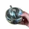 כלי להגשת סוכר נירוסטה עם מכסה זכוכית