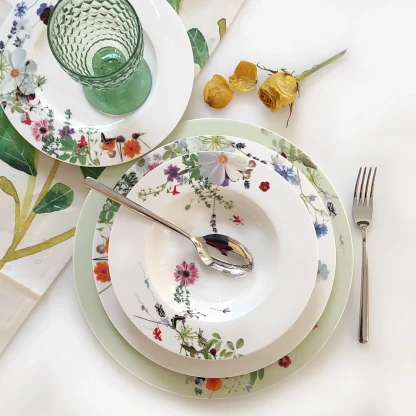 צלחות פורצלן גרמני - Rosenthal villeroy boch Grand Air