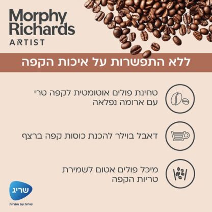 מכונת קפה אוטומטית 20 בר - morphy richards
