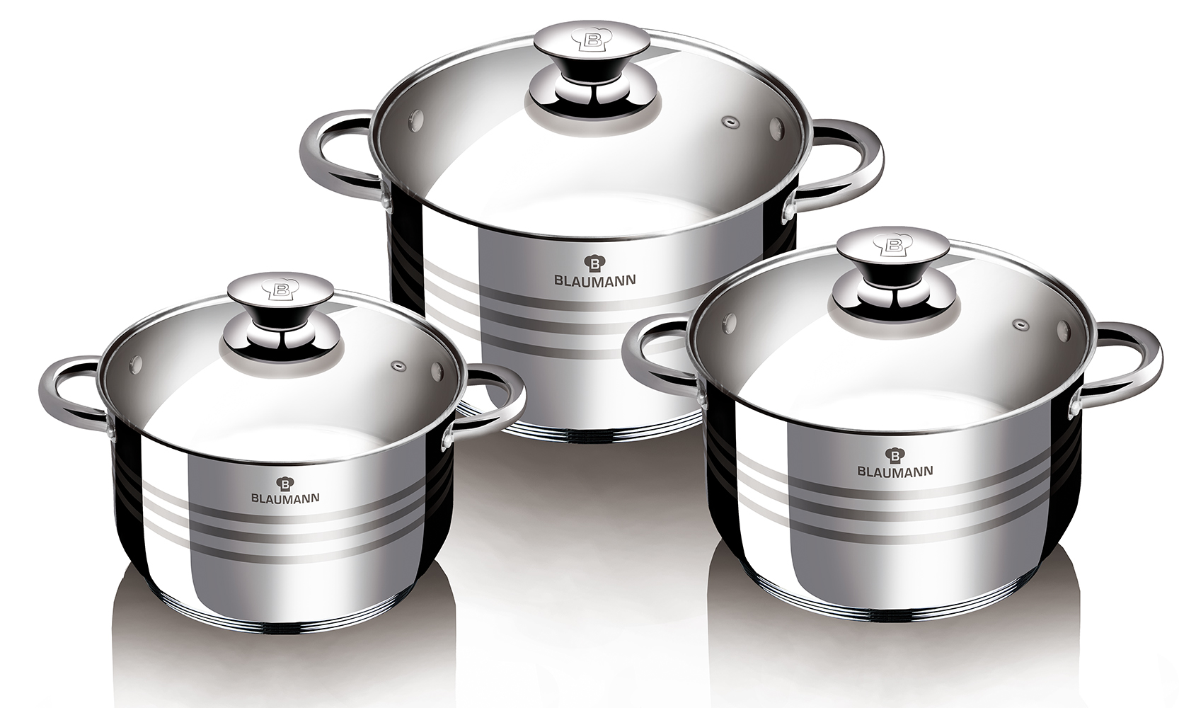 איכות מעוצבת בנירוסטה מעיפה את המטבח שלך ! עם סדרת גורמה האיכותית מבית בלאומן משחק הפסים בין נירוסטה מבריקה למט מיצרים עיצוב מעניין וייחודי. מידות הסירים: 16 ס"מ - 1.9 ליטר 20 ס"מ - 3.6 ליטר 24 ס"מ - 6.1 ליטר תכונות המוצר: נירוסטה איכותית 18/10 – עמידות גבוהה בפני חלודה ובלאי. תחתית אינדוקציה רב-שכבתית – חימום אחיד וחסכון באנרגיה. מתאים לכל סוגי הכיריים – גז, חשמל, אינדוקציה, הלוגן וקרמיים. בטוח לשטיפה במדיח הכלים – לנוחות תחזוקה מקסימלית. מכסים מזכוכית מחוסמת עם פתח לשחרור אדים ידיות נירוסטה המאפשרות שימוש בתנור מדיד ליטרים בתוך הסיר.