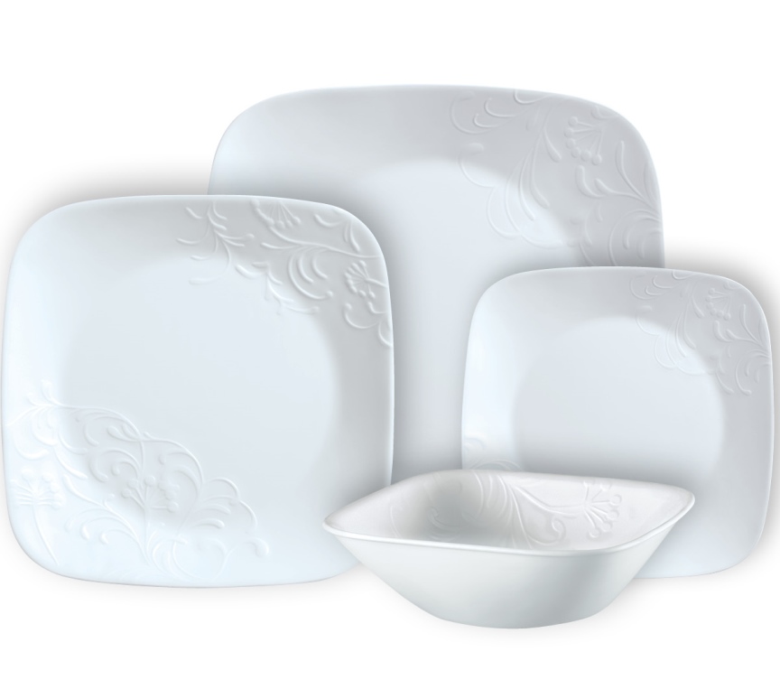 צלחות מרובעות קורנינג - Cherish Corelle by Corning
