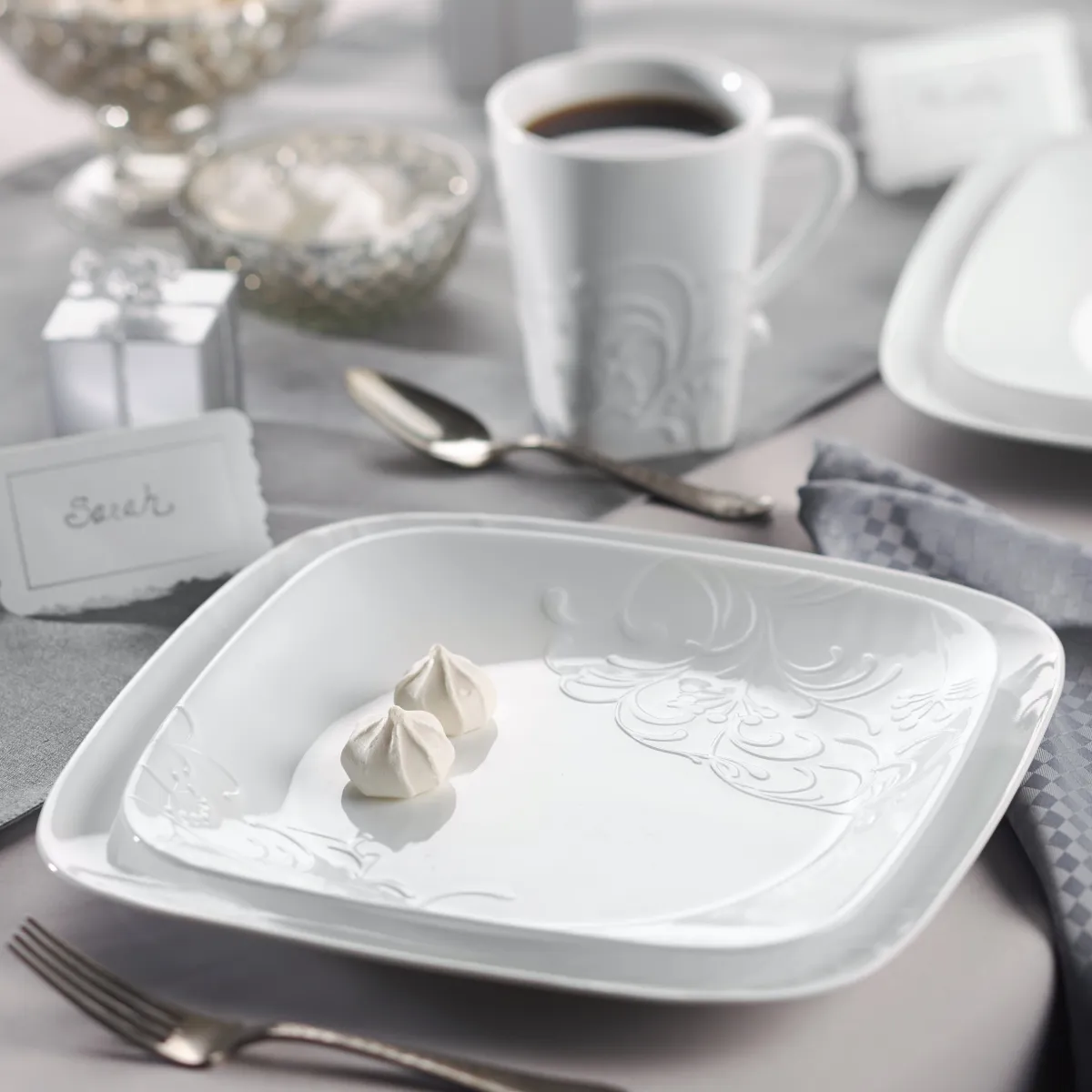 צלחות מרובעות קורנינג - Cherish Corelle by Corning