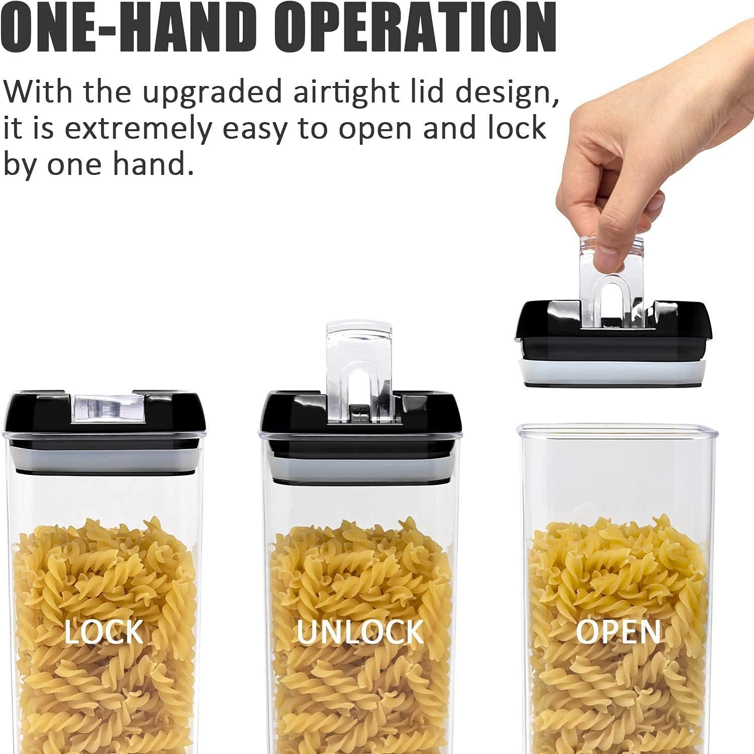 מארז 7 קופסאות הכולל: 2 קופסאות בנפח 0.5 ליטר מידה: 10X10X10.5 ס"מ 2 קופסאות בנפח 800 מ"ל מידה: 10X10X15.5 ס"מ 2 קופסאות בנפח 1.2 ליטר מידה: 10X10X20.5 1 קופסה בנפח 1.9 ליטר מידה: 10X10X30.5 ס"מ