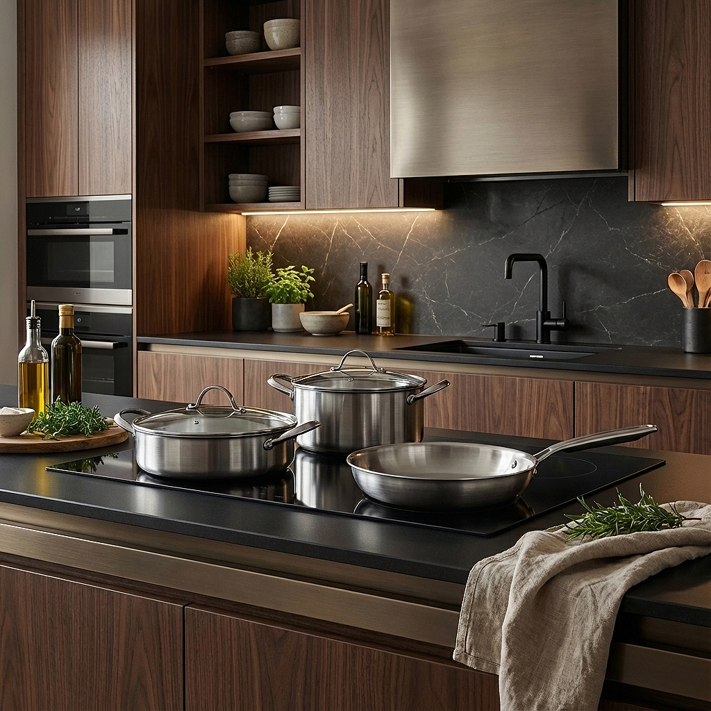 מארזי סירים ומחבתות נירוסטה - Roso Silver 3PLY