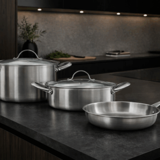 מארזי סירים ומחבתות נירוסטה - Roso Silver 3PLY