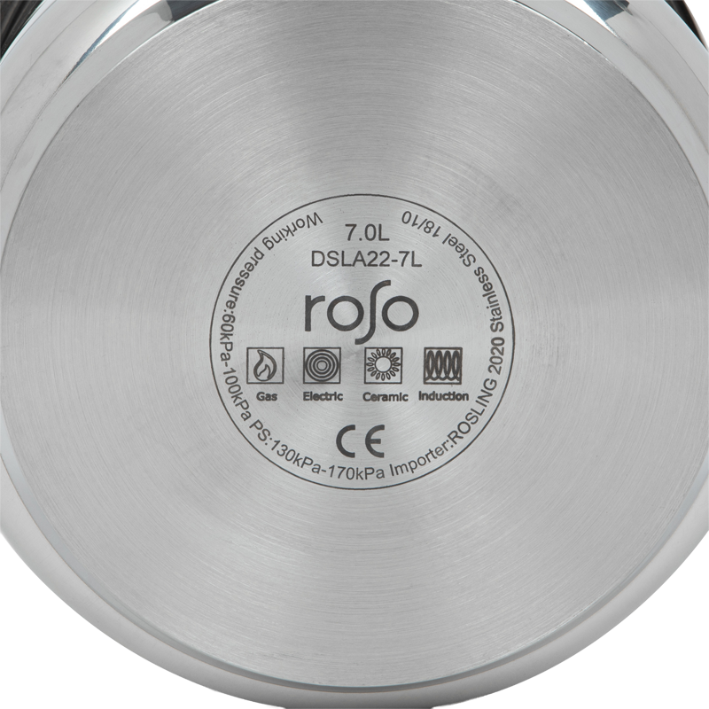 סיר לחץ בטיחותי מידות שונות - ROSO Silver Pro