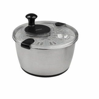 מייבש חסה רב שימושי כולל קערת נירוסטה - להיט במטבח !  מתאים גם לייבוש עלים נוספים, כמו רוקט ועלים לסלט, תרד, עשבי תיבול ועוד. במסננת אפשר להשתמש גם לשטיפת פרות וירקות נוספים ולסנן מגוון מזונות כגון פסטה. קערת הנירוסטה יכולה לשמש כקערת עבודה ערבול והתפחה. תכונות המוצר: קערת נירוסטה איכותית בנפח 6 ליטר עיצוב יוקרתי ידית סיבוב נוחה ומכסה שקוף. מושלם לייבוש מהיר של חסה, עלים ירוקים וירקות – לשמירה על טריות וללא טיפות מיותרות. קל לשימוש, קל לניקוי. מוצר חובה בכל מטבח.