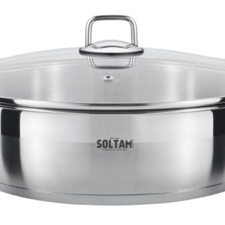 סיר דגים נירוסטה גדול מבית סולתם אוהבים לבשל בנירוסטה ? סוף סוף יש לנו סוטז ענק להכין את הדגים או הממולאים שאנחנו אוהבים. תכונות המוצר: מידות: קוטר 40 ס"מ גובה 10 ס"מ נפח הסיר: 12 ליטר עשוי נירוסטה איכותית 18/10 מושלמת לכלי בישול תחתית הסיר עשויה 3 שכבות המוצמדות בטכנולוגיית היצור המתקדמת Impact bonding מקנה חוזק מרבי לתחתית, פיזור חום אחיד והולכת חום גבוהה במיוחד החוסכת באנרגיה. הסירים ניתנים לשימוש בכל סוגי הכיריים כולל אינדוקציה, ניתן לשימוש בתנור ולשימוש במדיח הכלים