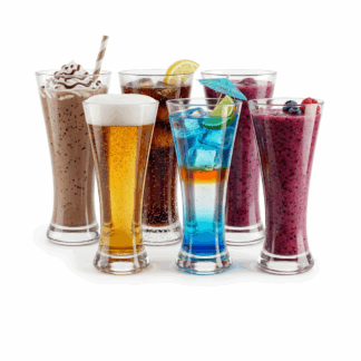 כוס גבוהה ומרשימה שמתאימה לכל משקה קר. מארז 6 כוסות זכוכית בנפח 330 מ"ל  מושלמת להגשה אירוח מתאימה גם למסעדות ובתי קפה  ובכלל למי שאוהב להגיש בסטייל.