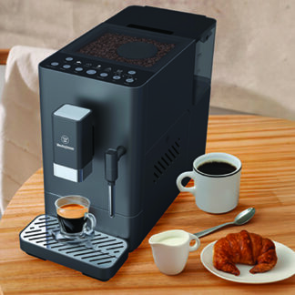 קפה טרי ואיכותי בלחיצה אחת  מכונת אספרסו ביתית מבית Westinghouse מכונה ביתית להכנת קפה אספרסו איטלקי ONE TOUCH . הכיף של ארומה טרייה בחדר, הטעם הטרי של קפה שזה עתה התבשל. הפעלה נוחה ומהירה והטעם נפלא! כמו שאוהבים! מכונת אספרסו ONE TOUCH  לחץ BAR 20 אפשרות מזיגה לכוס אחת או שתיים אפשרות הכנה: אמריקנו, אספרסו, אספרסו כפול, קיטור אדים ניקוי עצמי  בקר טמפרטורה מובנה להגעה לטמפרטורה אופטימלי מטחנת קפה פנימית עם 15 דרגות טחינה שונות  מיכל פולי קפה עם אטימה מלאה  מיכל מים נשלף בנפח 1.5 ליטר  מקציף חלב בקיטור מובנה במכונה  התראות על: מחסור בפולי קפה, חוסר מים, ניקוי שאריות (צורך בניקוי). הספק: 1350W