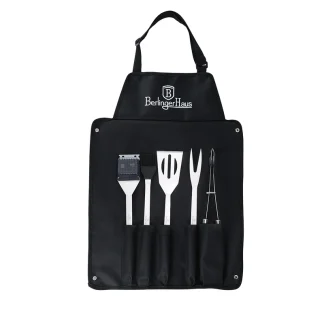 מארז כלים מקצועי לגריל מן  מנגל אחד מצורת הבילוי המועדפת על הישראלים וככזה כדאי שנהיה מוכנים אליו עם הכלים הנכונים. אז מה כלול במארז שלנו?  סינר עבה ומגן עם מקומות להנחת הכלים מזלג גריל – 35 ס"מ מרית (Spatula) – 35 ס"מ מלקחיים – 34 ס"מ מברשת למרינדה / שמן – 34 ס"מ מברשת ניקוי לגריל – 34 ס"מ דברים שצריך לדעת: כלי גריל מפלדת אל חלד (נירוסטה) איכותית – חזקים ועמידים לחום ידיות נוחות לאחיזה בטוחה בזמן העבודה סינר מקצועי עם כיסים ייעודיים לכל כלי נוח לתזוזה ובטוח לעבודה שומר על סביבת עבודה מסודרת ונקייה מתאים לגריל, מנגל, מטבח, יציאה לשטח, פיקניק ואירוח אידיאלי כמתנה לחובבי ברביקיו ואירועים מיוחדים